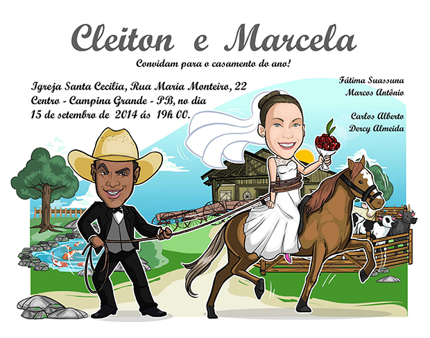 convite-de-casamento-com-caricatura