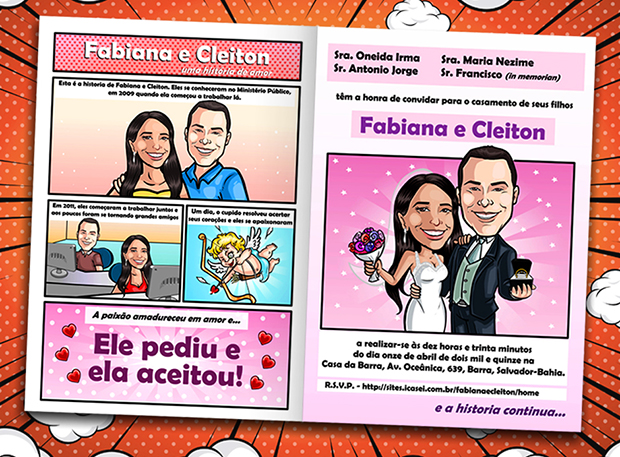 convite-de-casamento-em-historia-em-quadrinhos