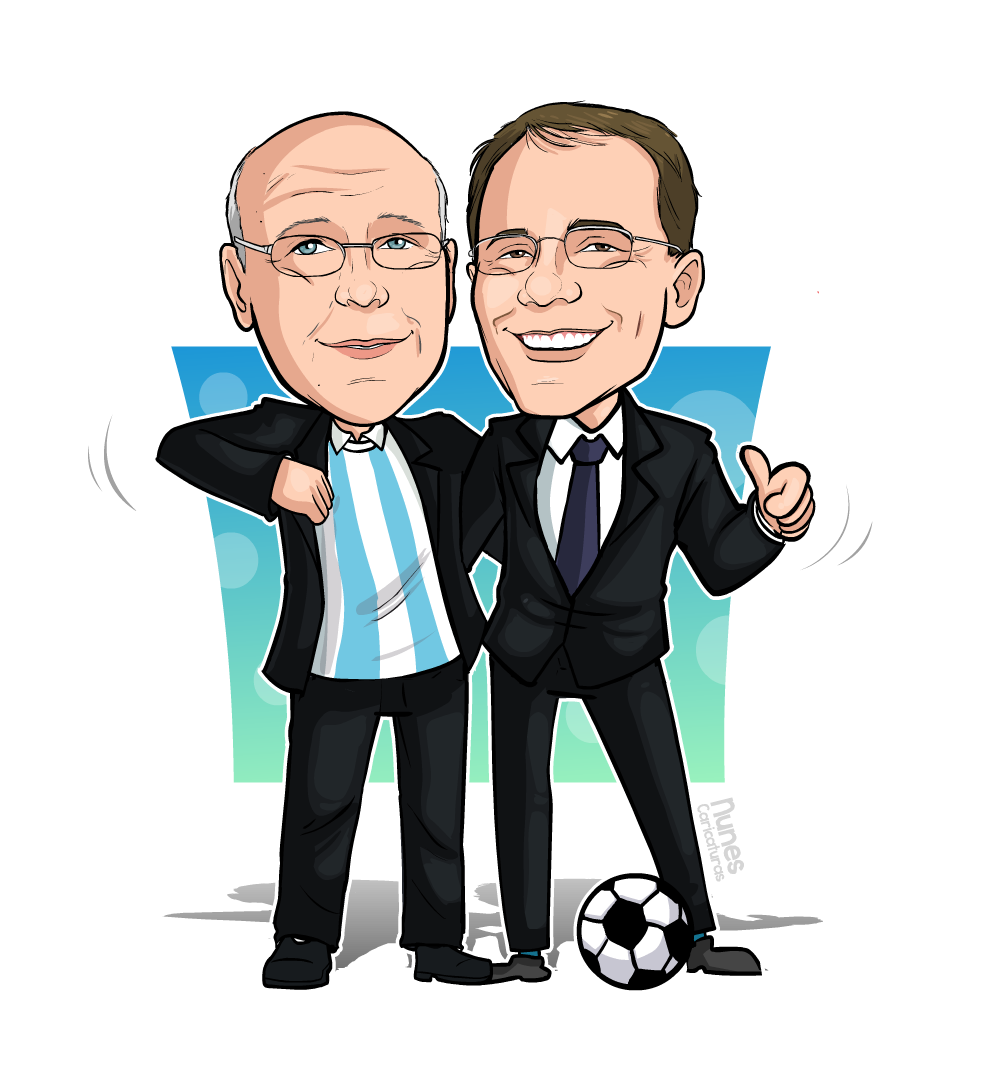 Caricatura com dois homens 
