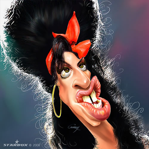 desenho distorcido amy winehouse