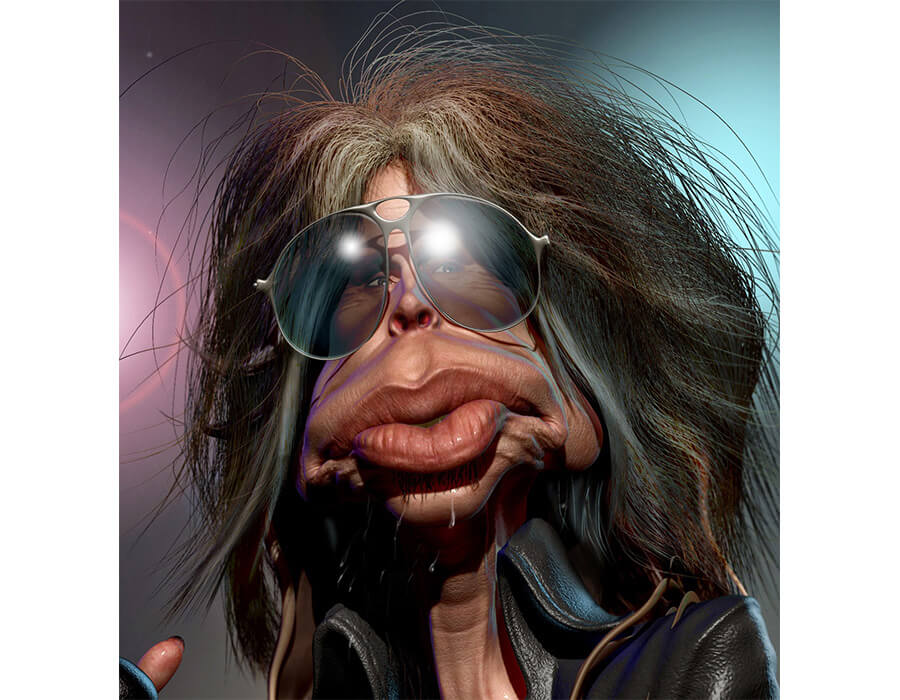 caricatura distorcida steven tyler