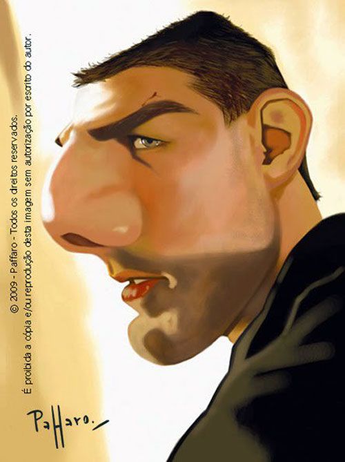 caricatura distorcida tom cruise 