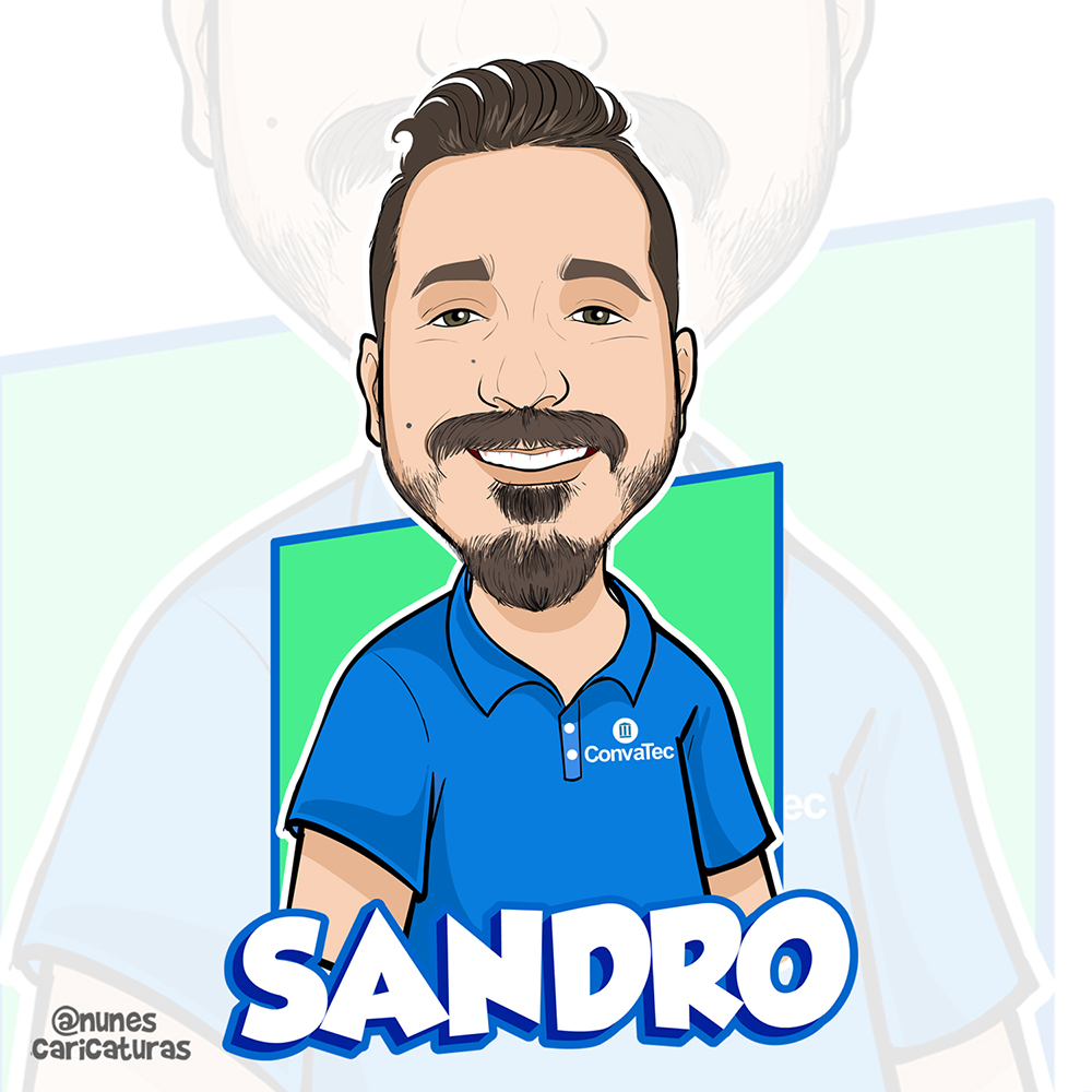 Caricatura de um colaborador