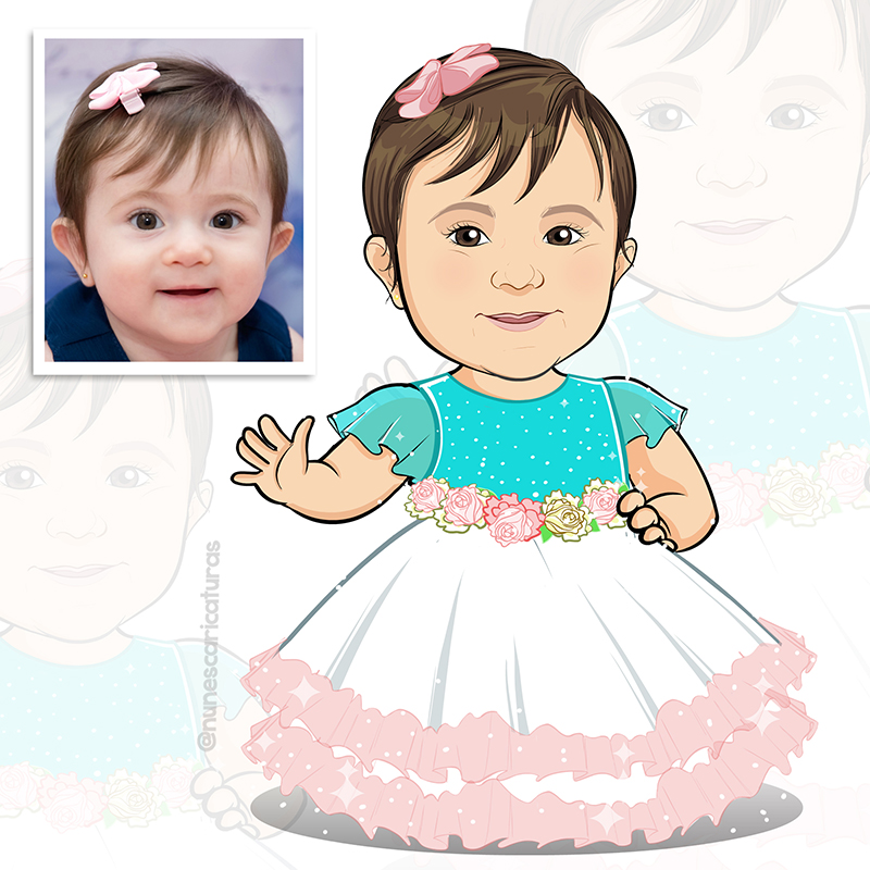 caricatura para decoração de aniversário