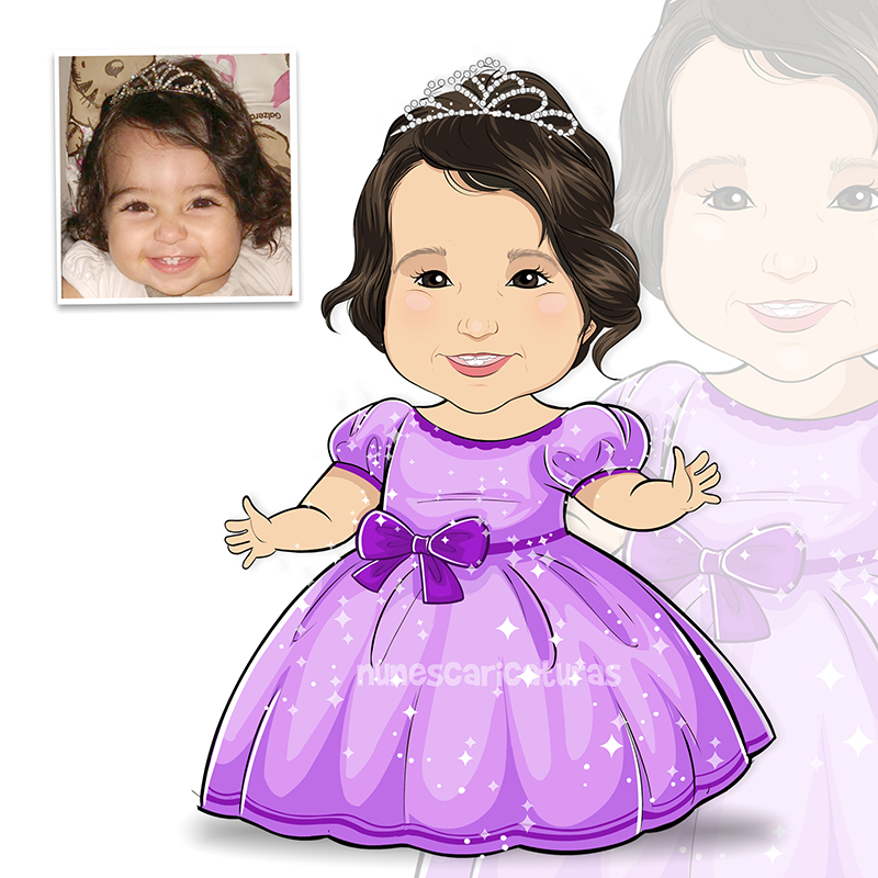 caricatura infantil para aniversário